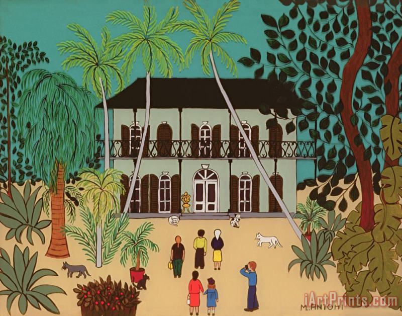 Hemingways House Key West Florida painting - Micaela Antohi Hemingways House Key West Florida Art Print