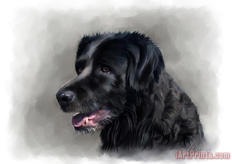 Dog Portrait painting - Michael Greenaway Dog Portrait Art Print
