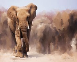 Michael Greenaway Elephant Painting