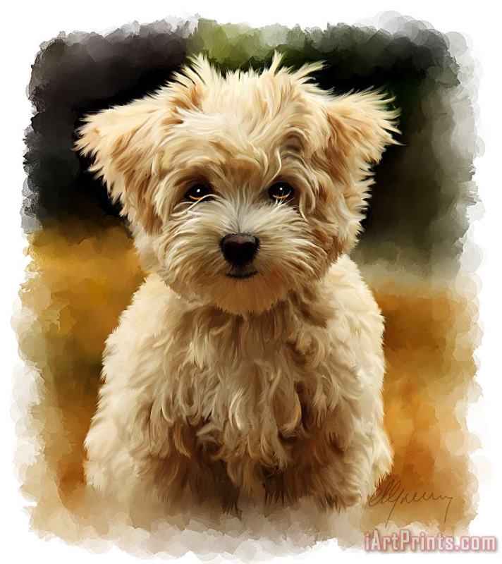 Michael Greenaway Pet Dog Portrait Art Print
