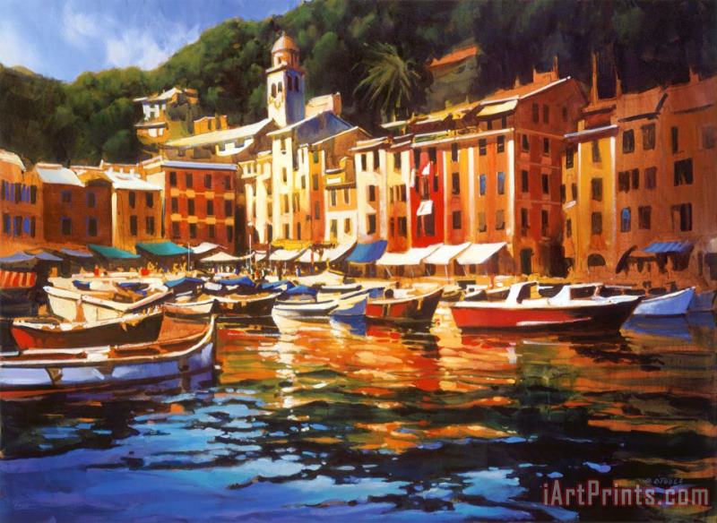 Portofino Colors painting - Michael O'toole Portofino Colors Art Print