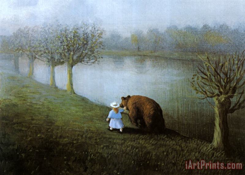 Bear painting - Michael Sowa Bear Art Print