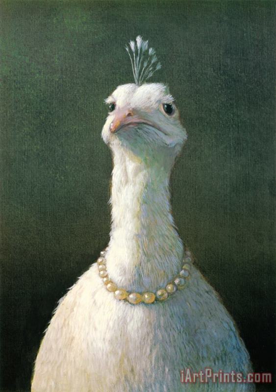 Michael Sowa Fowl with Pearls Art Painting