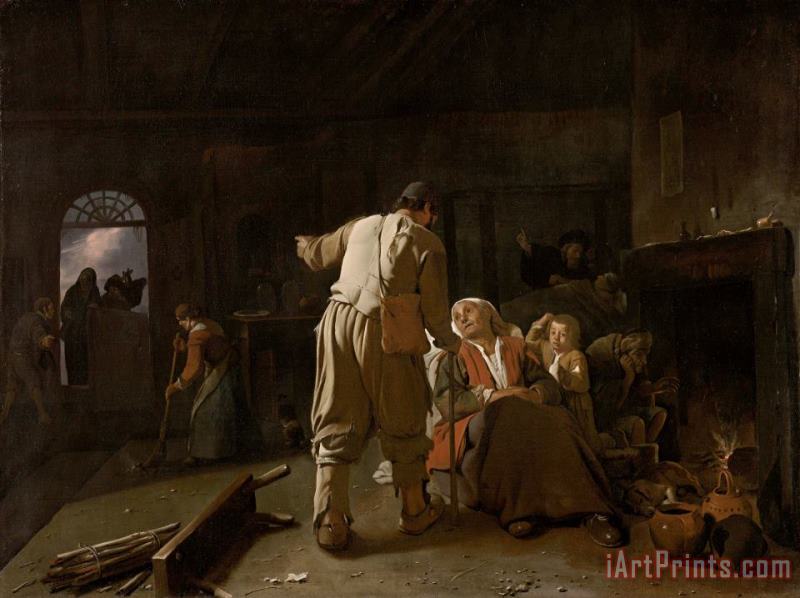 Visiting The Sick painting - Michael Sweerts Visiting The Sick Art Print