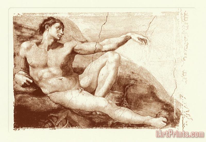 Michelangelo Buonarroti Creation of Adam Detail Art Painting
