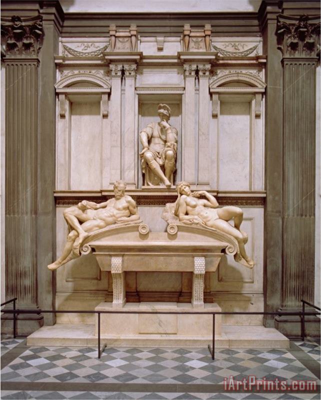 Dusk And Dawn From The Tomb of Lorenzo De Medici Designed 1521 Carved 1524 34 painting - Michelangelo Buonarroti Dusk And Dawn From The Tomb of Lorenzo De Medici Designed 1521 Carved 1524 34 Art Print