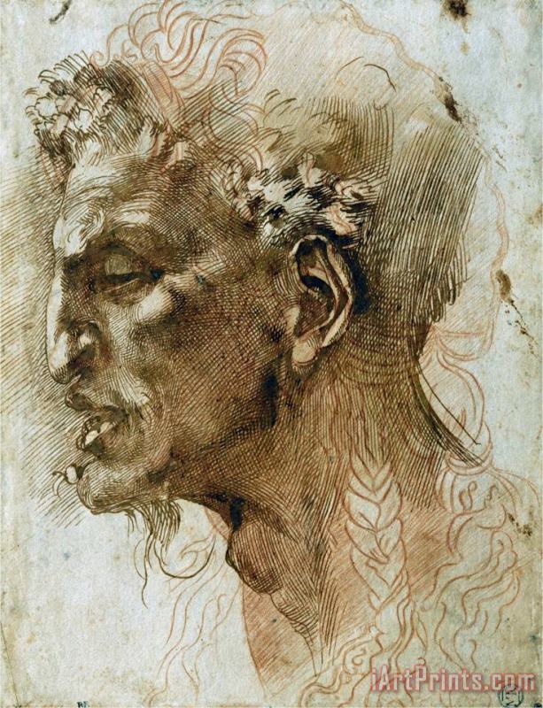 Michelangelo Buonarroti Head of a Faun Art Painting