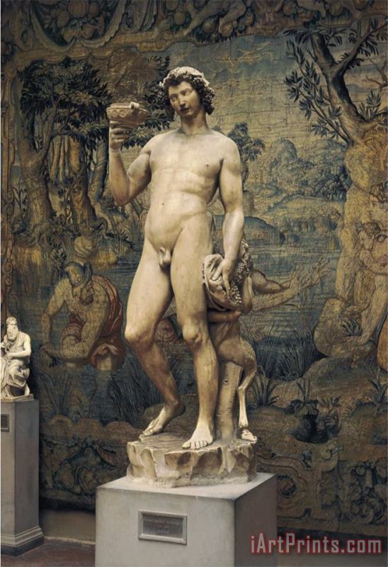 Michelangelo Bacchus painting - Michelangelo Buonarroti Michelangelo Bacchus Art Print