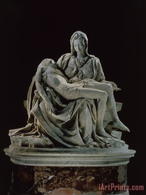 Michelangelo Buonarroti Piet1496 Marble Sculpture Saint Peter's Rome Art Painting