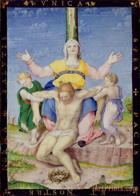Pieta Oil on Panel painting - Michelangelo Buonarroti Pieta Oil on Panel Art Print
