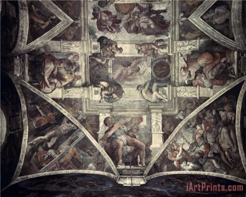 Michelangelo Buonarroti Separation of Light From Darkness Jonah Art Painting
