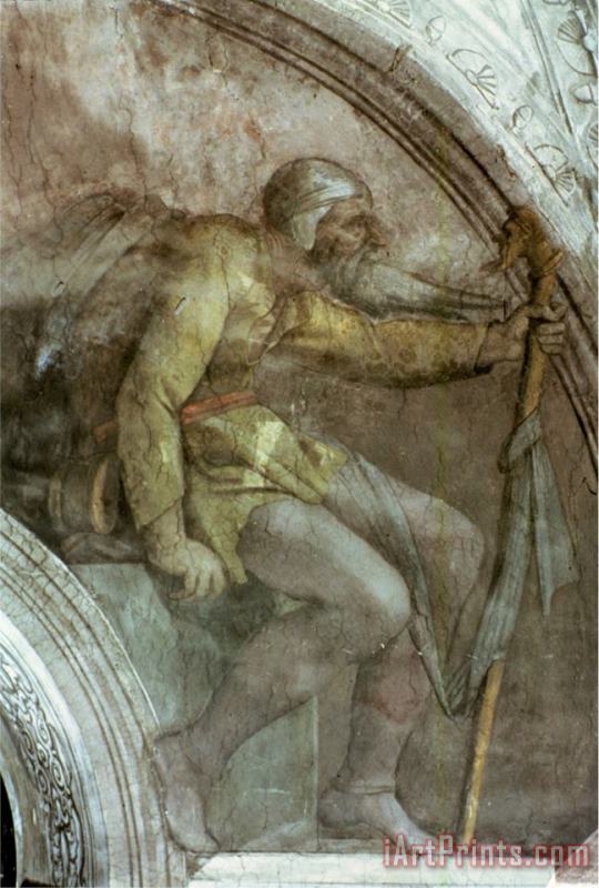 Michelangelo Buonarroti Sistine Chapel Ceiling One of The Ancestors of God Art Painting