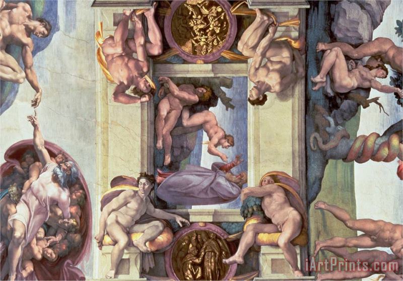 Michelangelo Buonarroti Sistine Chapel Ceiling The Creation of Eve 1510 Art Print