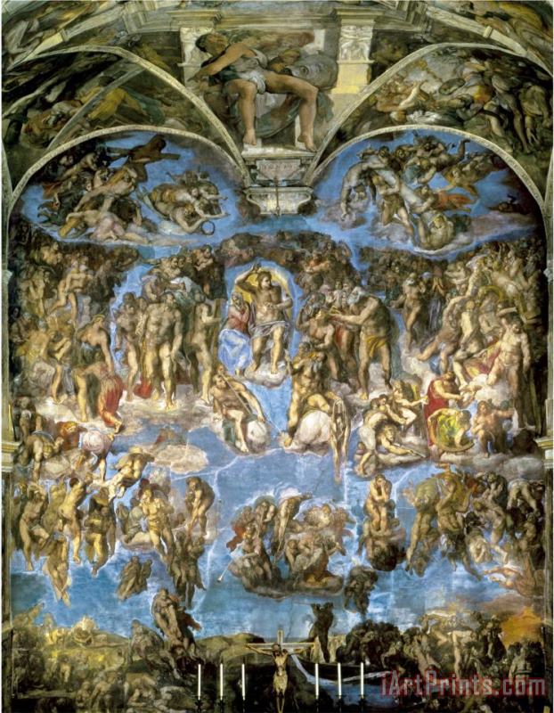 Michelangelo Buonarroti Sistine Chapel The Last Judgement Art Painting