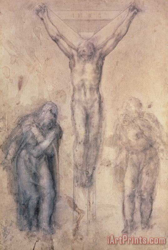 Michelangelo Buonarroti Study For A Crucifixion Art Print