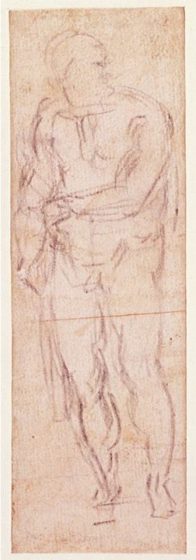 Study for Adam in The Expulsion 1508 12 painting - Michelangelo Buonarroti Study for Adam in The Expulsion 1508 12 Art Print