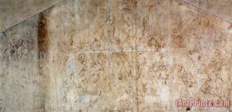 Michelangelo Buonarroti Study for The Battle of Cascina 1504 Art Painting