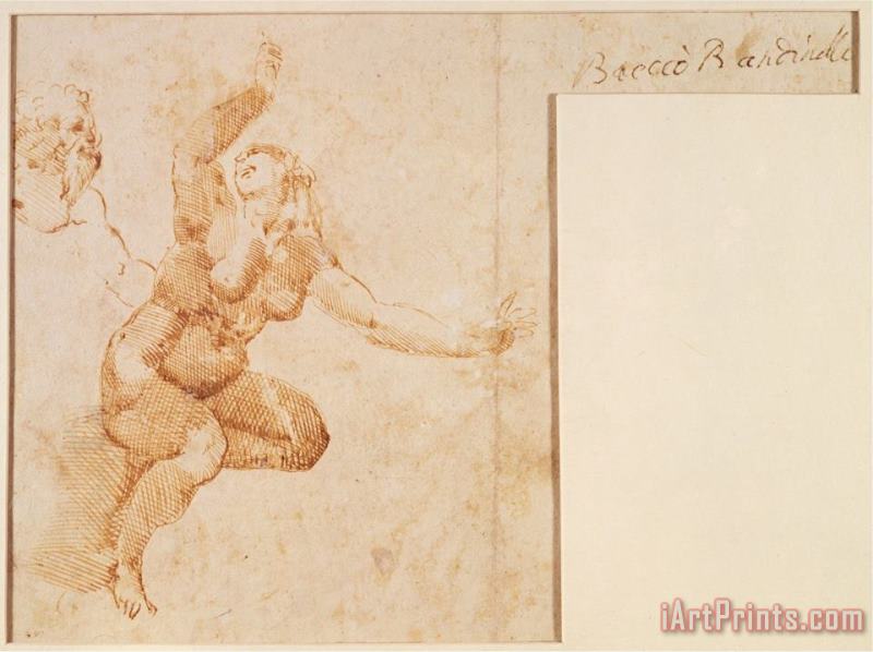 Michelangelo Buonarroti Study of a Female Nude Art Print