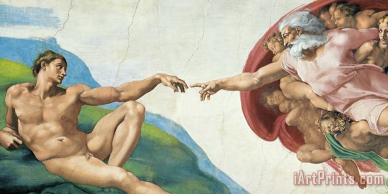 Michelangelo Buonarroti The Creation of Adam Art Print