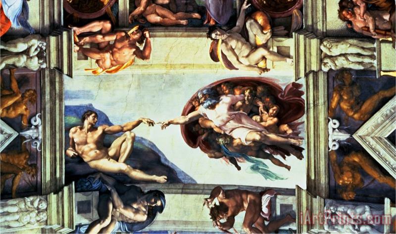 Michelangelo Buonarroti The Creation of Adam C 1510 Art Print