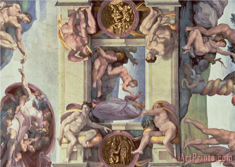 Michelangelo Buonarroti The Creation of Eve Art Painting