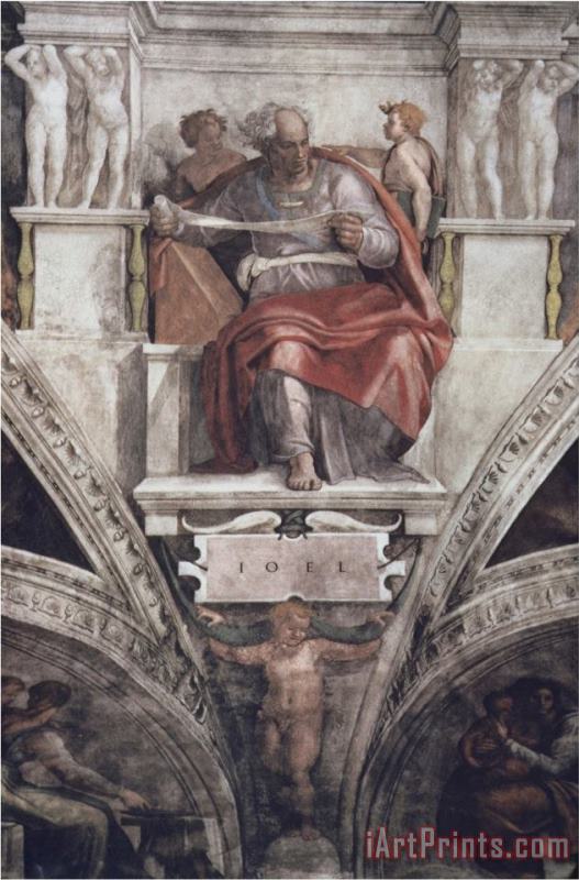 Michelangelo Buonarroti The Prophet Joel Art Painting