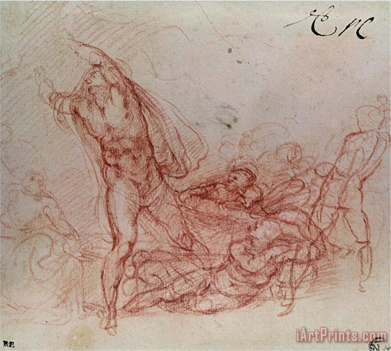 Michelangelo Buonarroti The Resurrection of Christ Circa 1536 38 Art Print