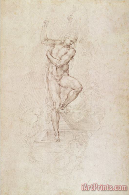 Michelangelo Buonarroti The Risen Christ Study for The Fresco of The Last Judgement in The Sistine Chapel Vatican Art Painting
