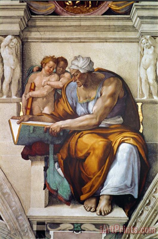 Michelangelo Buonarroti The Sistine Chapel Ceiling Frescos After Restoration The Creation of Adam Art Painting