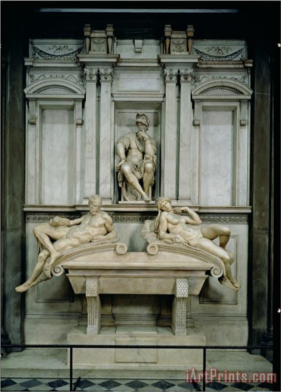 Tomb of Lorenzo De Medici painting - Michelangelo Buonarroti Tomb of Lorenzo De Medici Art Print