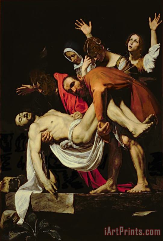 Deposition painting - Michelangelo Merisi da Caravaggio Deposition Art Print