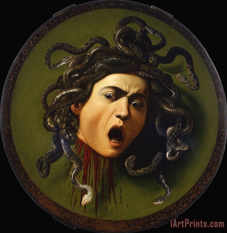 Head of Medusa painting - Michelangelo Merisi da Caravaggio Head of Medusa Art Print