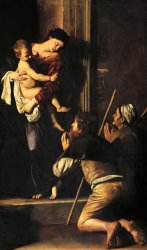 Michelangelo Merisi da Caravaggio Madonna Dei Pellegrini Or Madonna Of Loreto painting