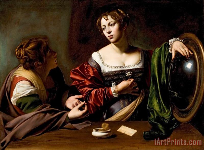 The Conversion of the Magdalene painting - Michelangelo Merisi da Caravaggio The Conversion of the Magdalene Art Print