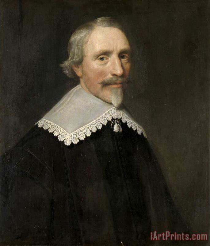 Michiel Jansz. Van Mierevelt Portrait of Jacob Cats, Grand Pensionary of Holland And West Friesland And Poet Art Painting