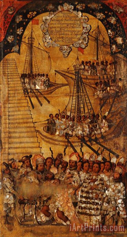 Miguel Gonzales The Conquest of Mexico. Tabla Xxiv Art Print