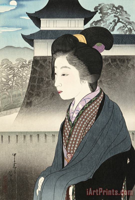 Miki Suizan Moonlight at Nijo Castle (nijo Jo No Tsuki) Art Print
