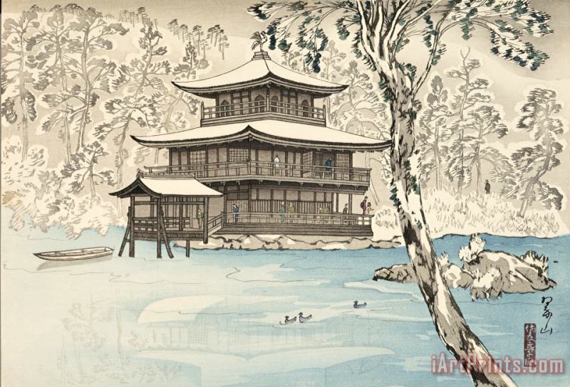 Miki Suizan Snow at Kinkakuji (kinkakuji No Yuki) Temple Art Print