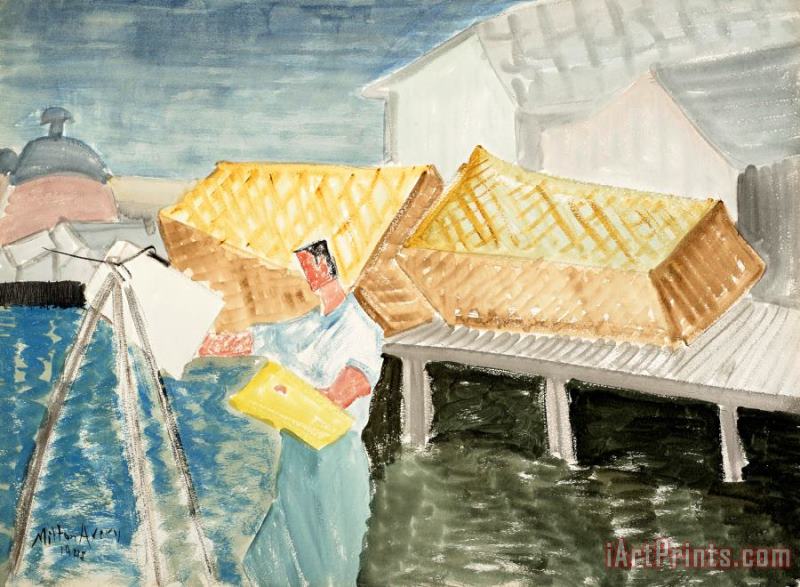 Milton Avery Artist at Work, 1945 Art Painting