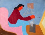 Female Painter, 1945 by Milton Avery