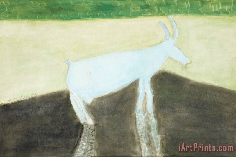 Goat Wading, 1962 painting - Milton Avery Goat Wading, 1962 Art Print