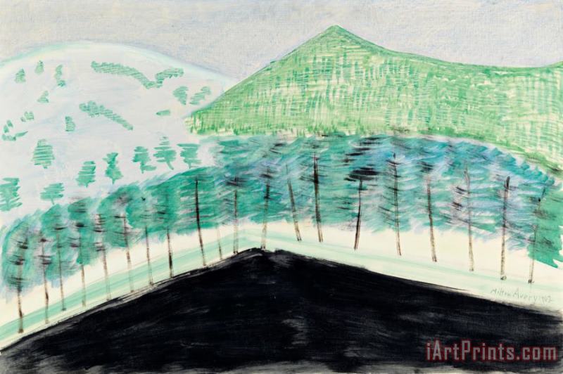 Lake in The Mountains, 1962 painting - Milton Avery Lake in The Mountains, 1962 Art Print