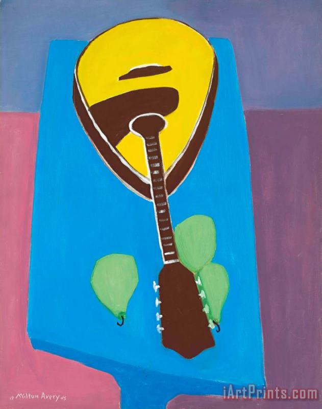 Mandolin with Pears painting - Milton Avery Mandolin with Pears Art Print