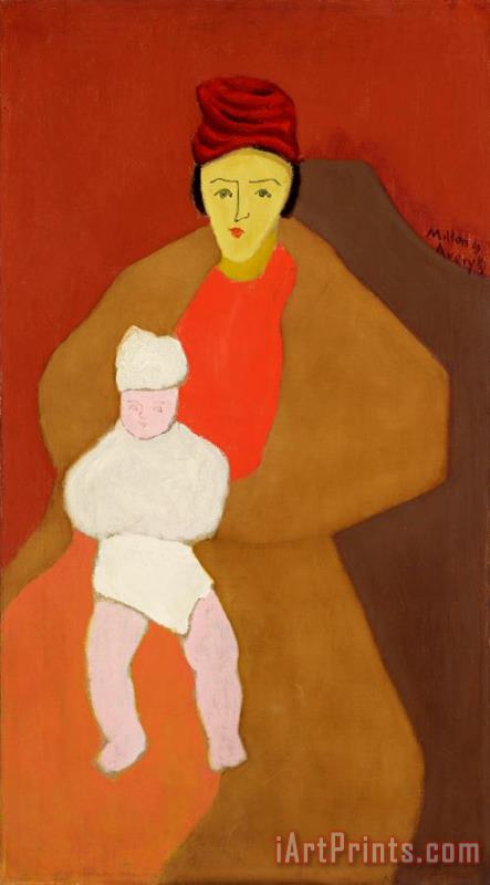 Mother And Child, 1944 painting - Milton Avery Mother And Child, 1944 Art Print