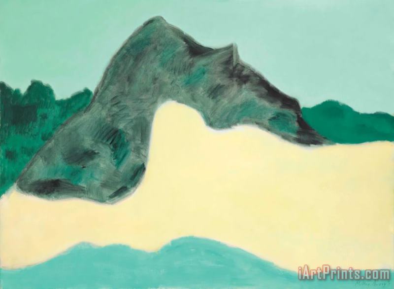 Pale Field, Dark Mountain, 1959 painting - Milton Avery Pale Field, Dark Mountain, 1959 Art Print