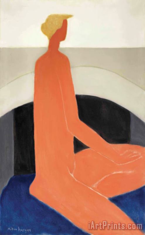 Red Nude, 1954 painting - Milton Avery Red Nude, 1954 Art Print
