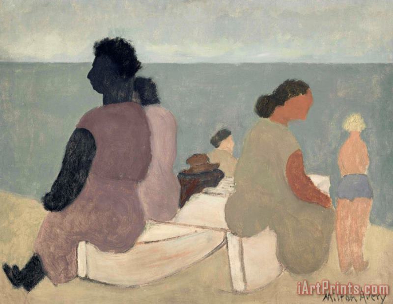 Milton Avery Sitters by The Sea, 1933 Art Painting