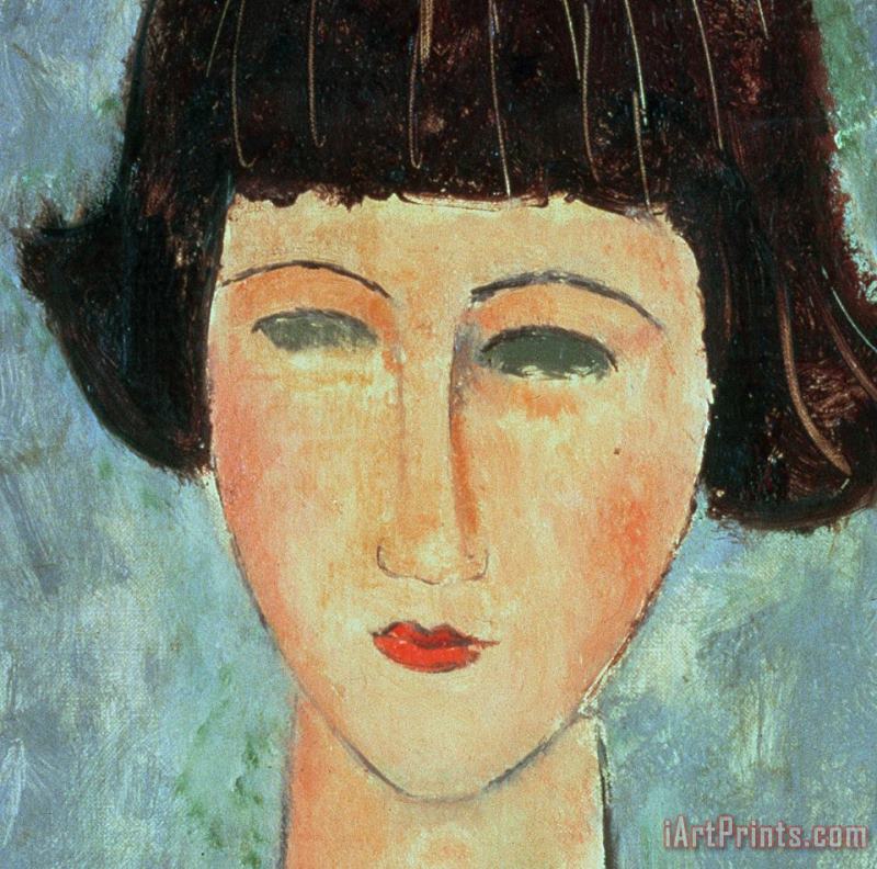 Young Brunette painting - Modigliani Young Brunette Art Print