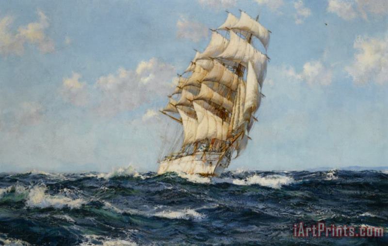 Fair Wind painting - Montague Dawson Fair Wind Art Print