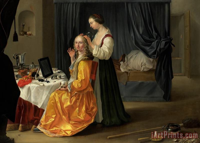 Lady At Her Toilet painting - Netherlandish School Lady At Her Toilet Art Print